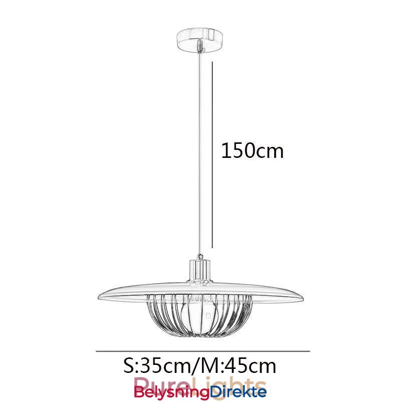 Nordisk Pendellampe I Smijern, Kreative Skiveformede Taklamper