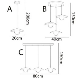 Nordisk Pendel Kreativ Smijern G9 Skive Taklampe