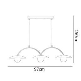 Nordisk Pendellampe Kreativ G9 Smijerns Bølgeformet Taklampe