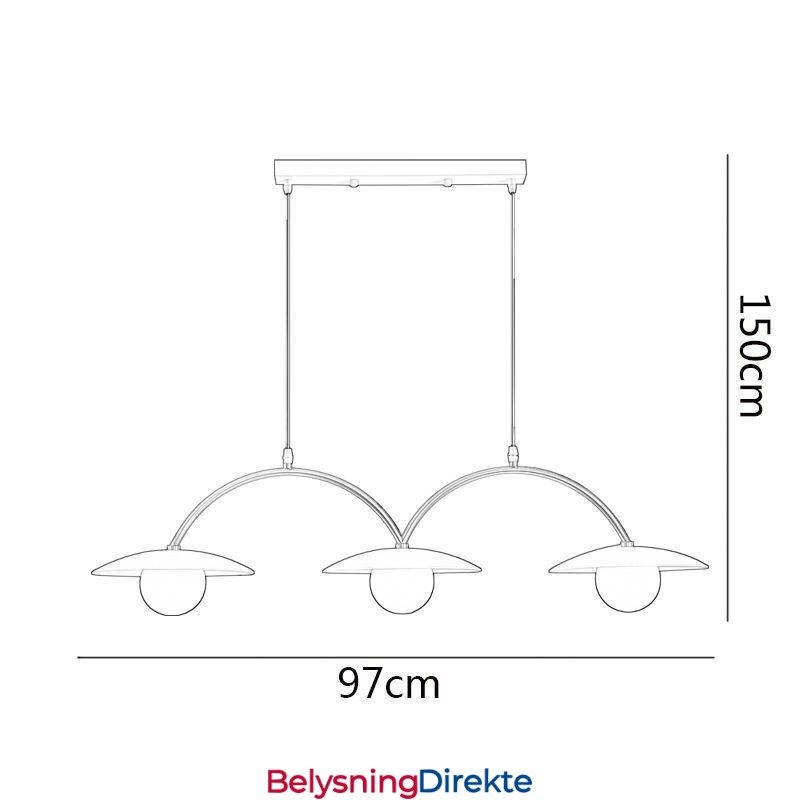 Nordisk Pendellampe Kreativ G9 Smijerns Bølgeformet Taklampe