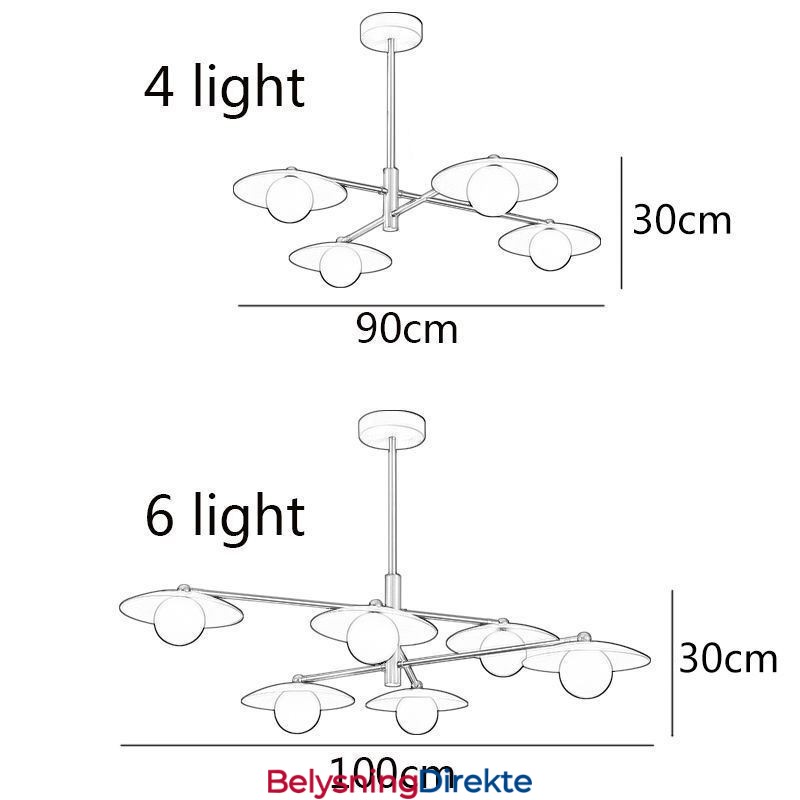 Nordisk Pendellampe Kreativ G9 Smijerns Skiveformet Taklampe