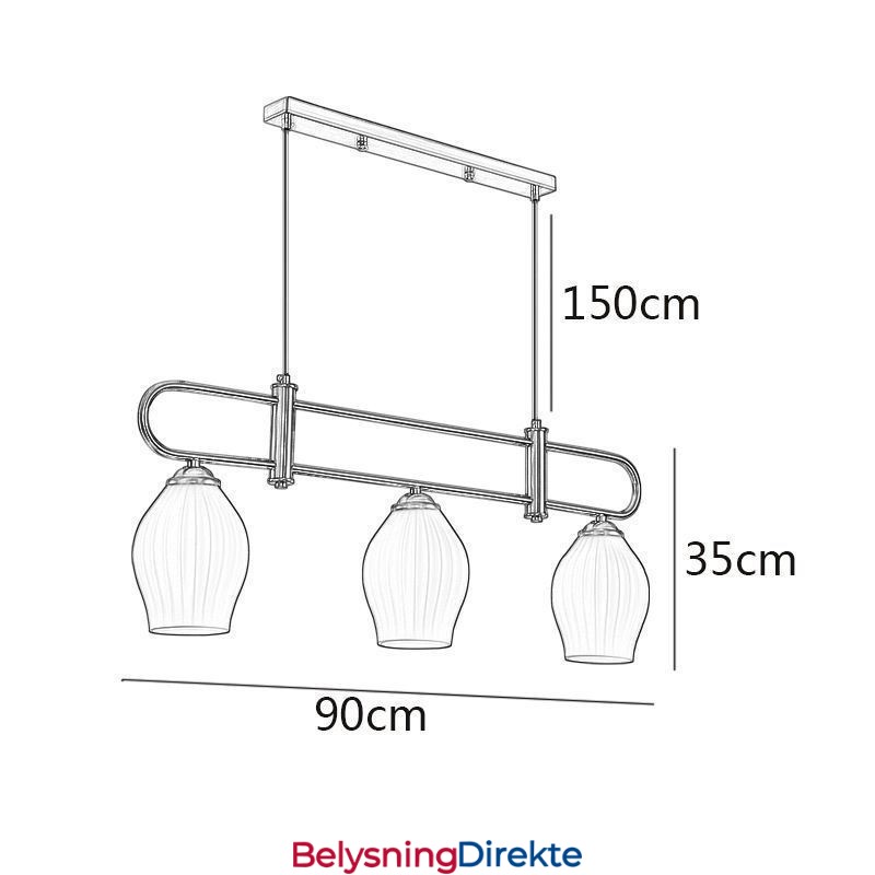 Nordisk Pendellampe I Smijern Kreativ Stamen Taklampe