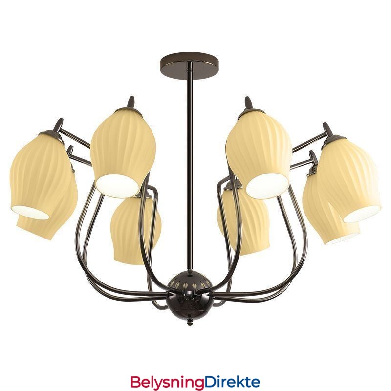 Nordisk Pendellampe Kreativ Smijernspistol Svart Stamen Taklampe