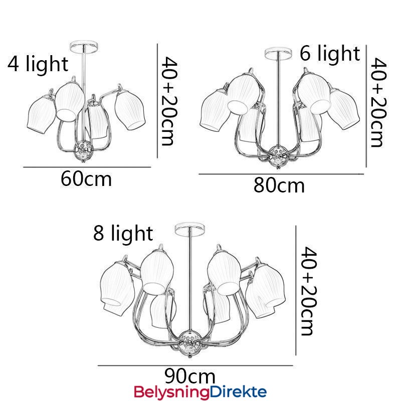 Nordisk Pendellampe Kreativ Smijernspistol Svart Stamen Taklampe