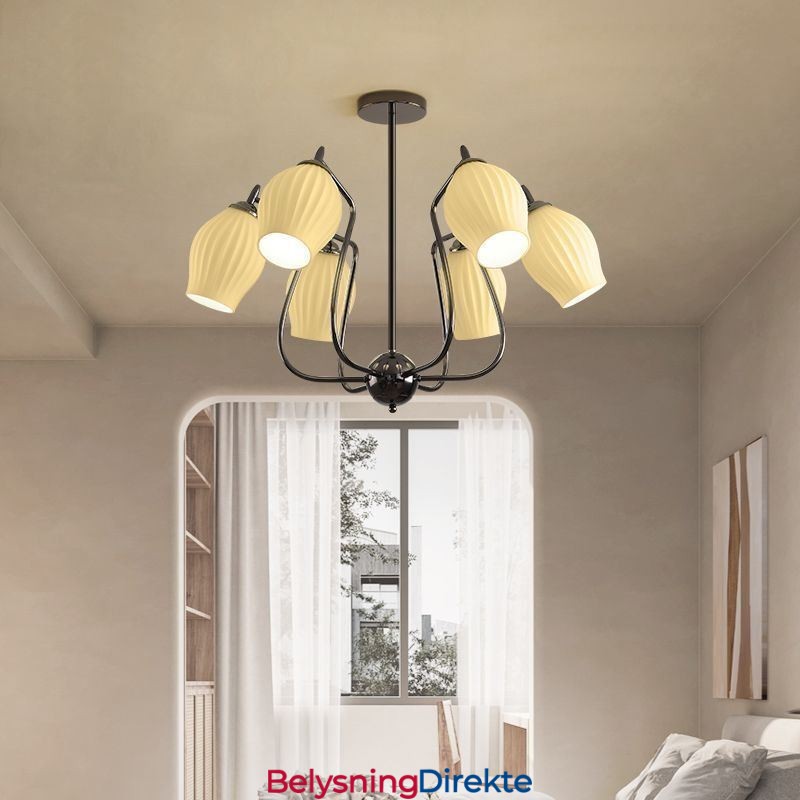 Nordisk Pendellampe Kreativ Smijernspistol Svart Stamen Taklampe