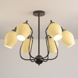 Nordisk Pendellampe Kreativ Smijernspistol Svart Stamen Taklampe