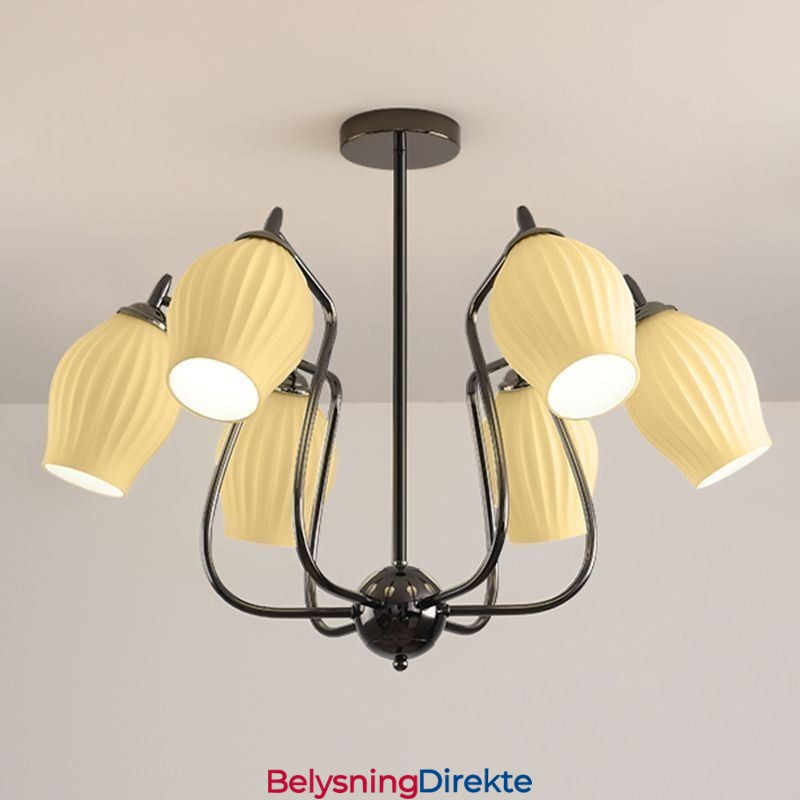 Nordisk Pendellampe Kreativ Smijernspistol Svart Stamen Taklampe