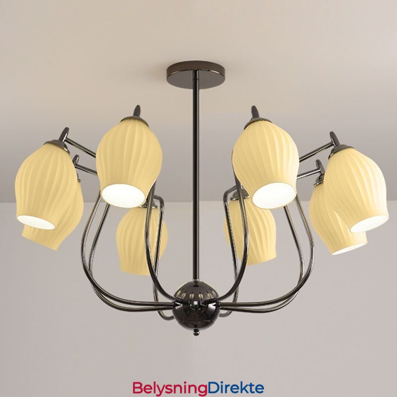 Nordisk Pendellampe Kreativ Smijernspistol Svart Stamen Taklampe