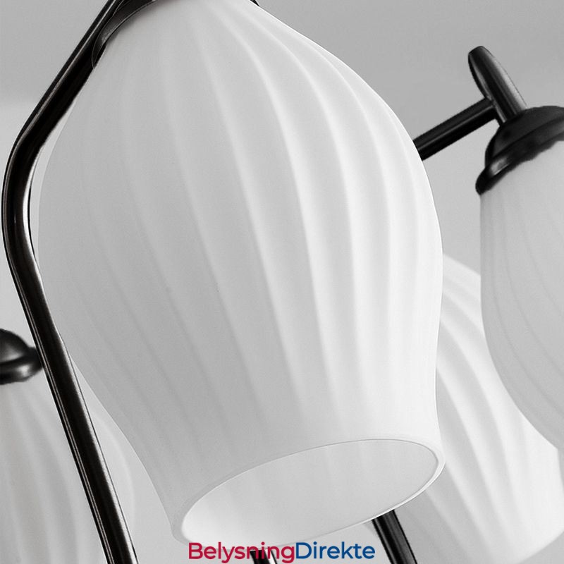 Nordisk Pendellampe Kreativ Smijernspistol Svart Stamen Taklampe