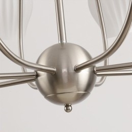 Nordisk Pendellampe Kreativ Smijern Sand Nikkel Blomst Stamen Taklampe