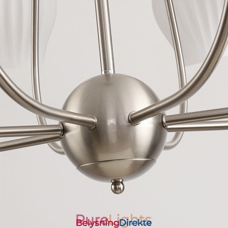 Nordisk Pendellampe Kreativ Smijern Sand Nikkel Blomst Stamen Taklampe