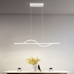 Stilig Pendellampe I Aluminium, Kunstbølgeformet Taklampe