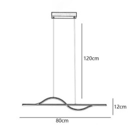 Stilig Pendellampe I Aluminium, Kunstbølgeformet Taklampe