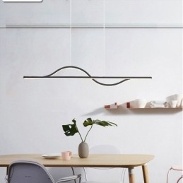 Stilig Pendellampe I Aluminium, Kunstbølgeformet Taklampe