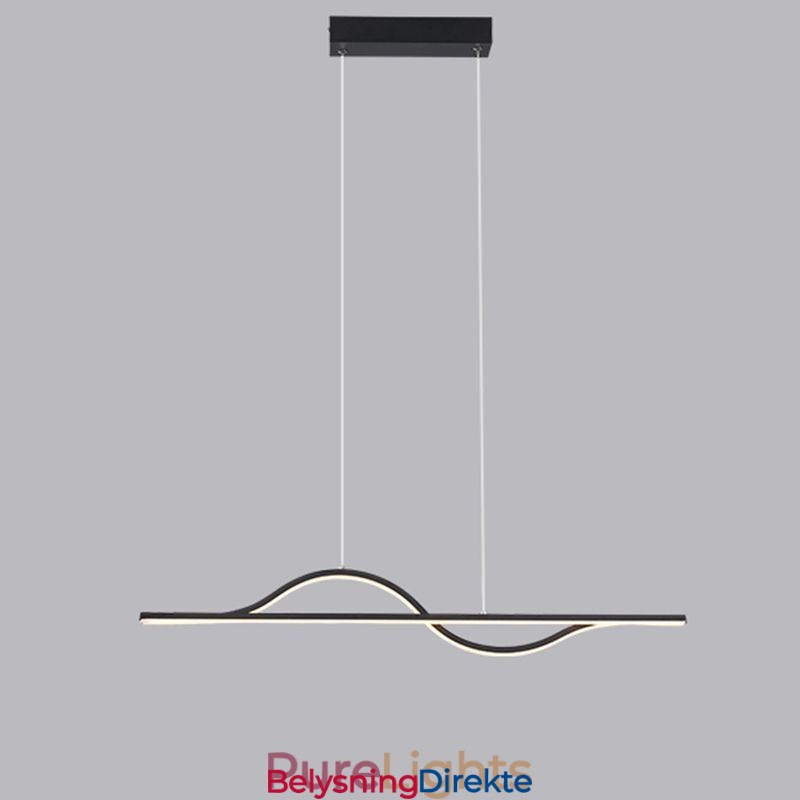 Stilig Pendellampe I Aluminium, Kunstbølgeformet Taklampe