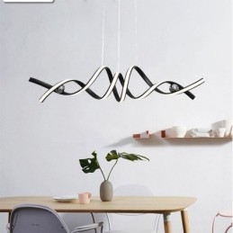 Minimalistisk Pendellampe I Aluminium, Minimalistisk Spiralformet Taklampe