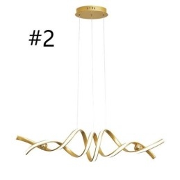 Minimalistisk Pendellampe I Aluminium, Minimalistisk Spiralformet Taklampe