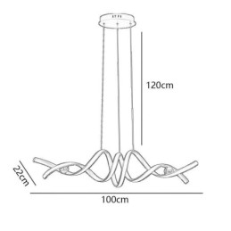 Minimalistisk Pendellampe I Aluminium, Minimalistisk Spiralformet Taklampe