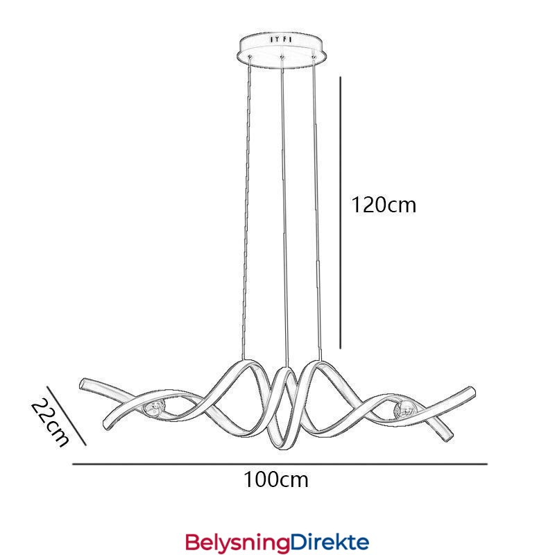 Minimalistisk Pendellampe I Aluminium, Minimalistisk Spiralformet Taklampe