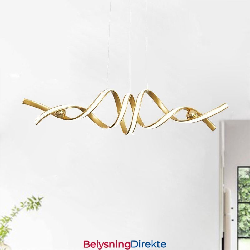 Minimalistisk Pendellampe I Aluminium, Minimalistisk Spiralformet Taklampe