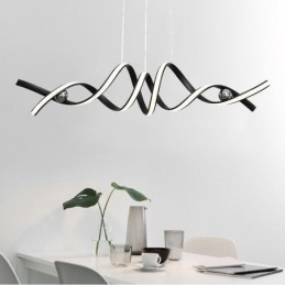 Minimalistisk Pendellampe I Aluminium, Minimalistisk Spiralformet Taklampe