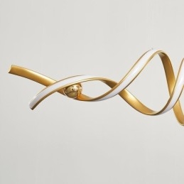 Minimalistisk Pendellampe I Aluminium, Minimalistisk Spiralformet Taklampe