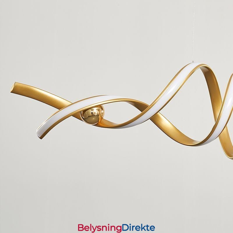 Minimalistisk Pendellampe I Aluminium, Minimalistisk Spiralformet Taklampe