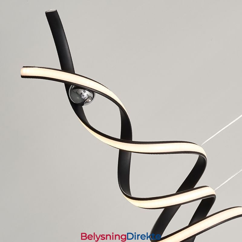 Minimalistisk Pendellampe I Aluminium, Minimalistisk Spiralformet Taklampe