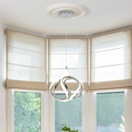 Pendellampe I Aluminium, Liten Kunstig Gresskartaklampe