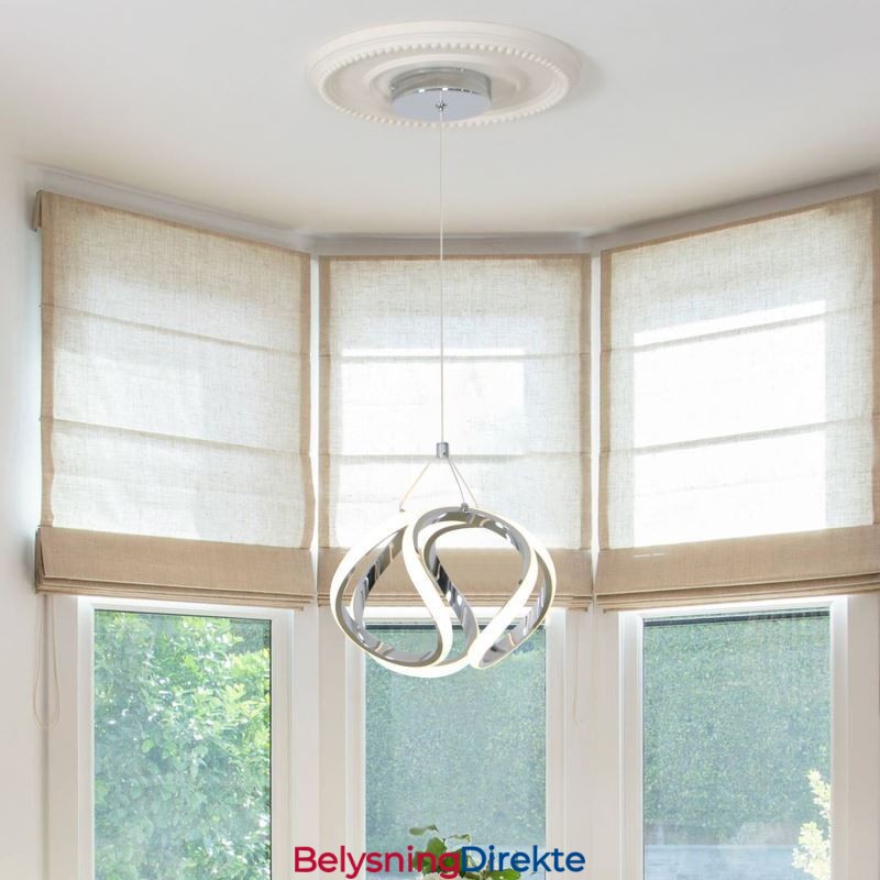 Pendellampe I Aluminium, Liten Kunstig Gresskartaklampe