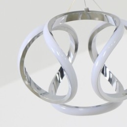 Pendellampe I Aluminium, Liten Kunstig Gresskartaklampe