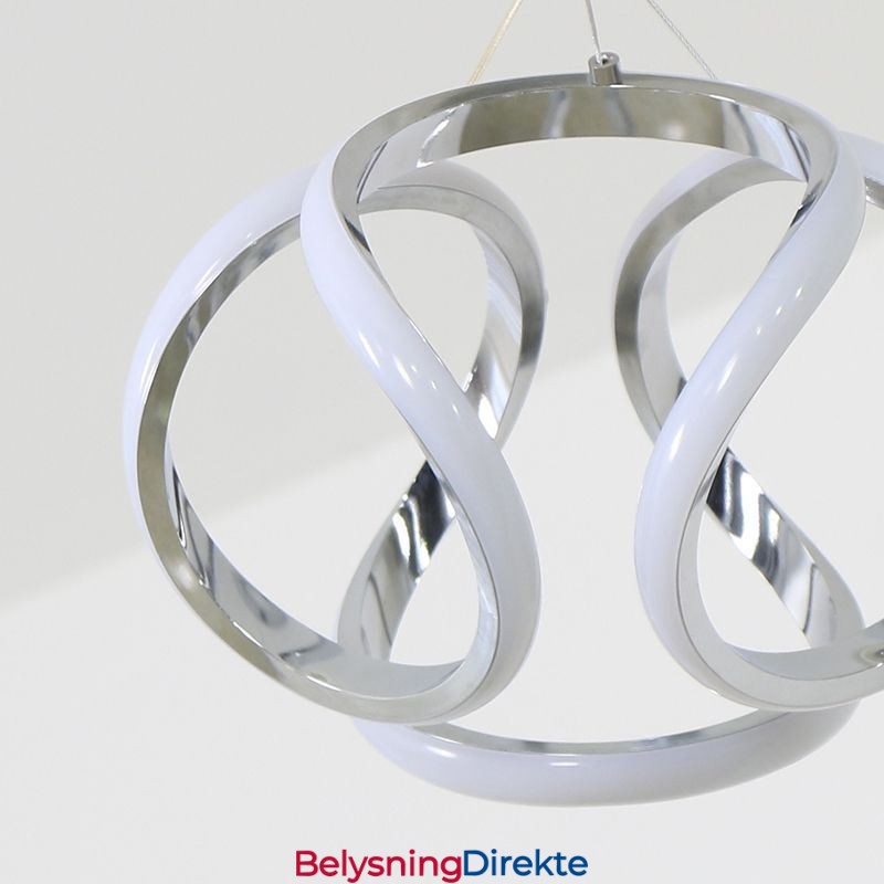 Pendellampe I Aluminium, Liten Kunstig Gresskartaklampe