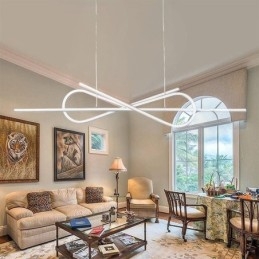 Enkel Pendellampe I Aluminium Med Kunstig Sløyfe