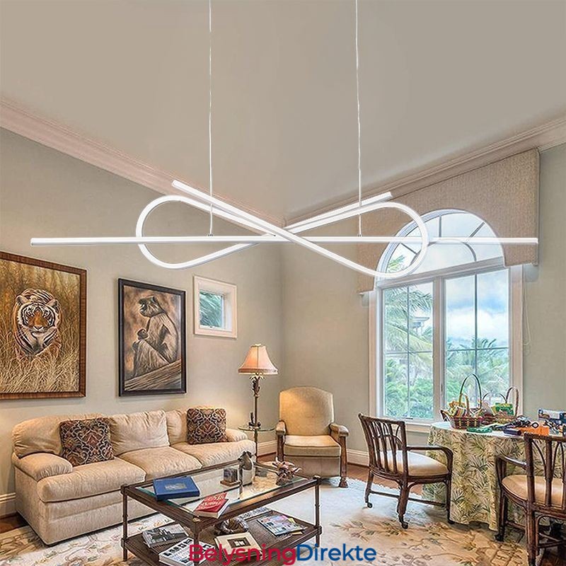 Enkel Pendellampe I Aluminium Med Kunstig Sløyfe