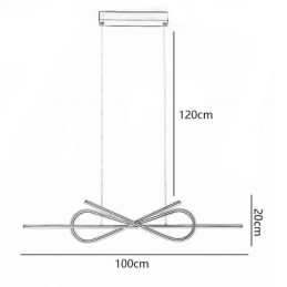 Enkel Pendellampe I Aluminium Med Kunstig Sløyfe