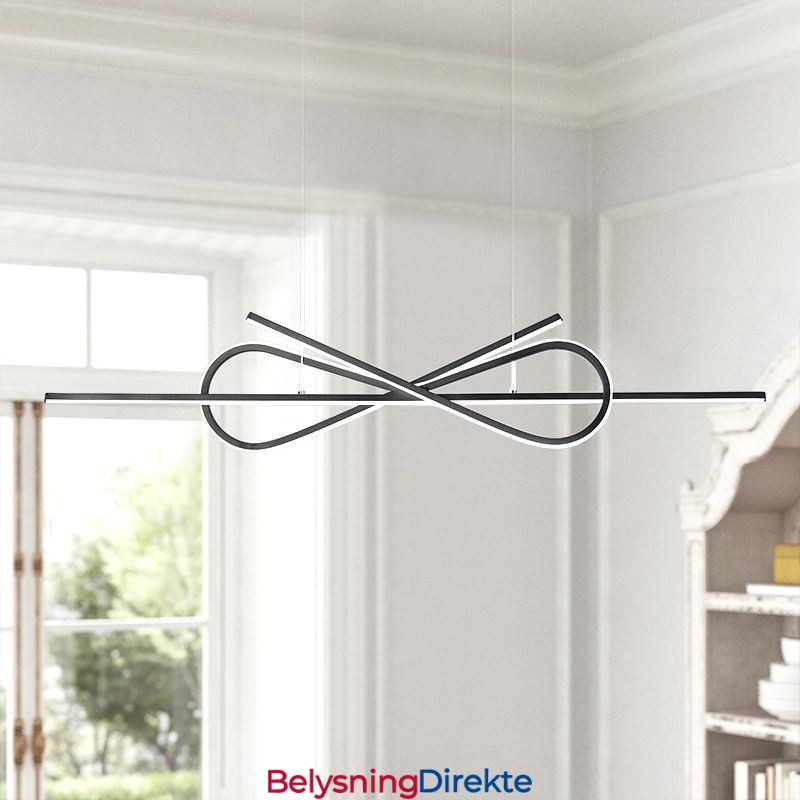 Enkel Pendellampe I Aluminium Med Kunstig Sløyfe