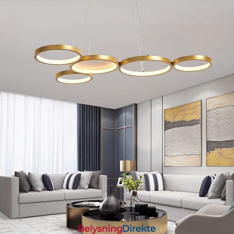 Stilig Pendellampe I Aluminium, Kunstig Taklampe