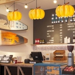 Japansk Retro Gresskar Pendellampe Kreative Taklamper