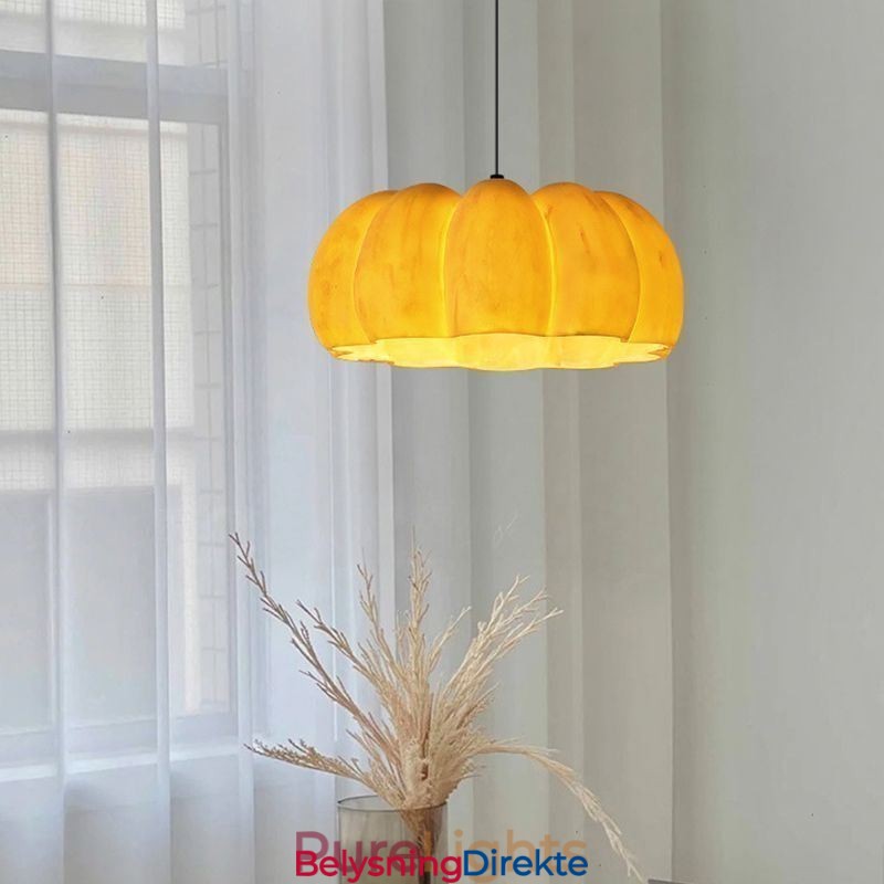 Enkelthodet Gresskar-Anhengslampe Japansk Retro Taklampe