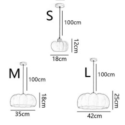 Enkelthodet Gresskar-Anhengslampe Japansk Retro Taklampe