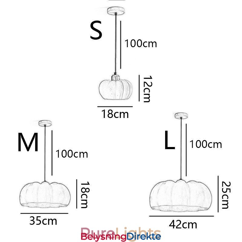 Enkelthodet Gresskar-Anhengslampe Japansk Retro Taklampe