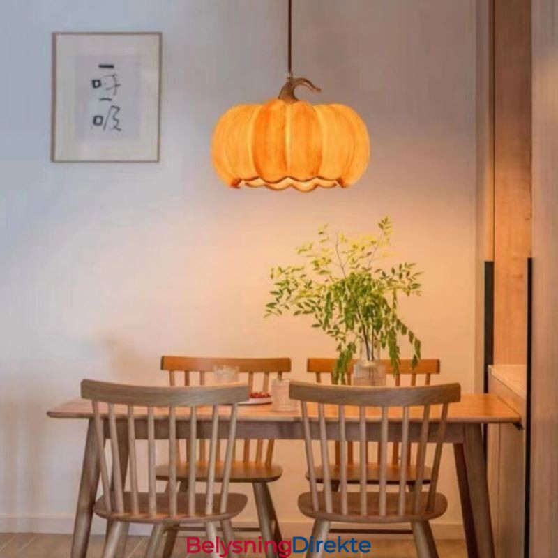 Kreativ Gresskar-Anhengslampe Japansk Retro Taklampe Taklampe