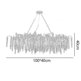 Nordisk Pendellampe Gyllen Gren G9 Glasslysekrone