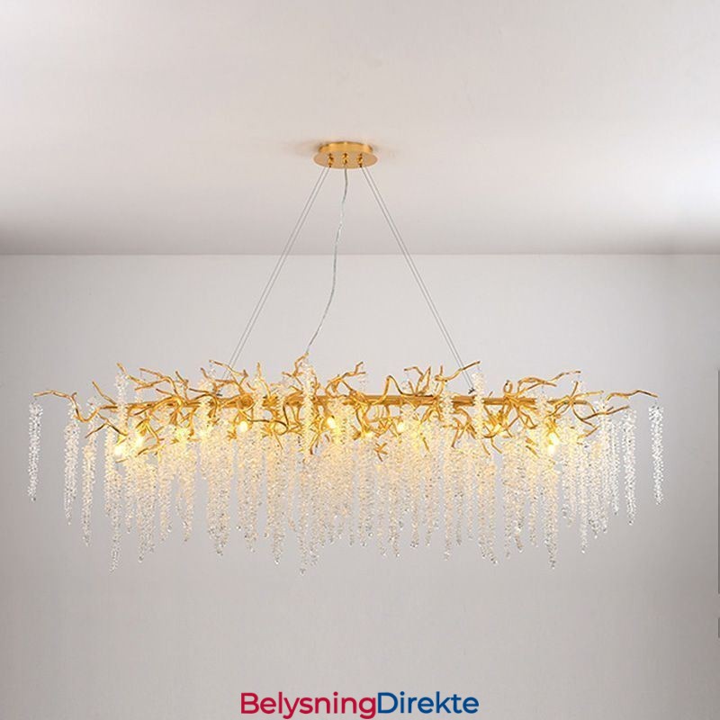 Nordisk Pendellampe Gyllen Gren G9 Glasslysekrone