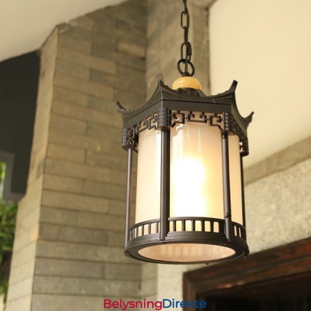 Kinesisk Utendørslampe Vanntett Sekskantet Lysthuspendellampe