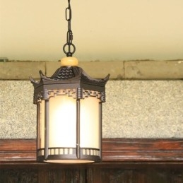 Kinesisk Utendørslampe Vanntett Sekskantet Lysthuspendellampe