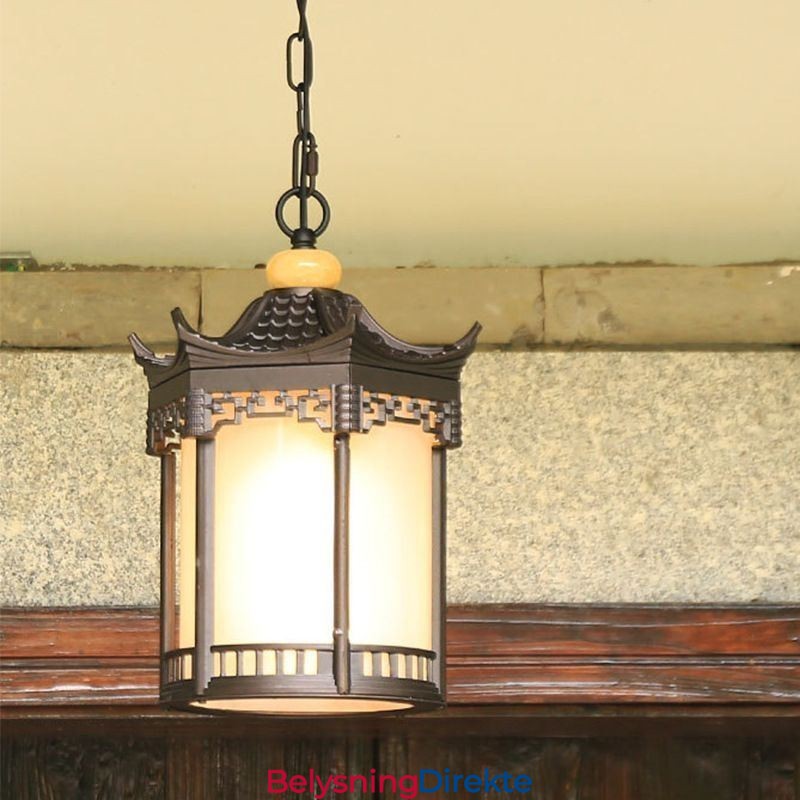 Kinesisk Utendørslampe Vanntett Sekskantet Lysthuspendellampe