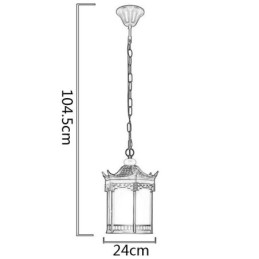 Kinesisk Utendørslampe Vanntett Sekskantet Lysthuspendellampe