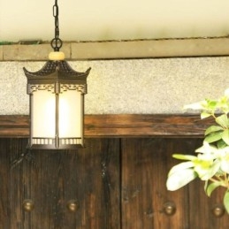 Kinesisk Utendørslampe Vanntett Sekskantet Lysthuspendellampe