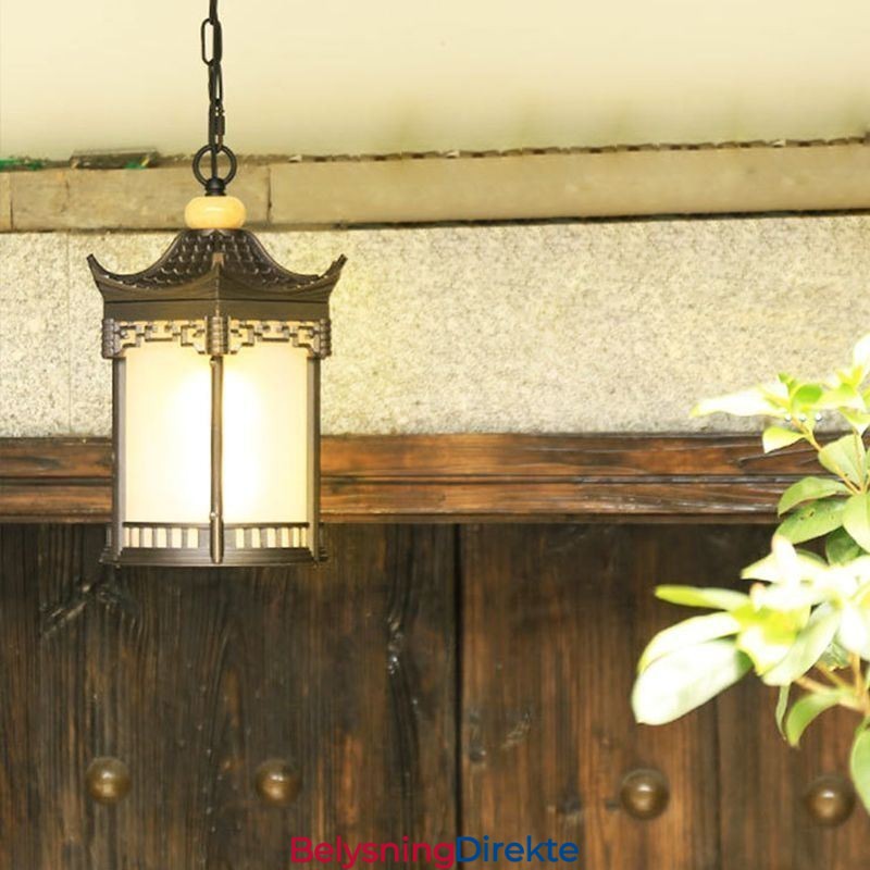 Kinesisk Utendørslampe Vanntett Sekskantet Lysthuspendellampe